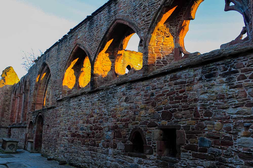 Beauly Priory at sunset