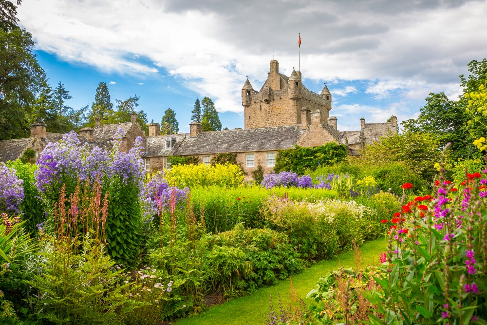 Romantic Cawdor Castle with gardens near Inverness, Scotland