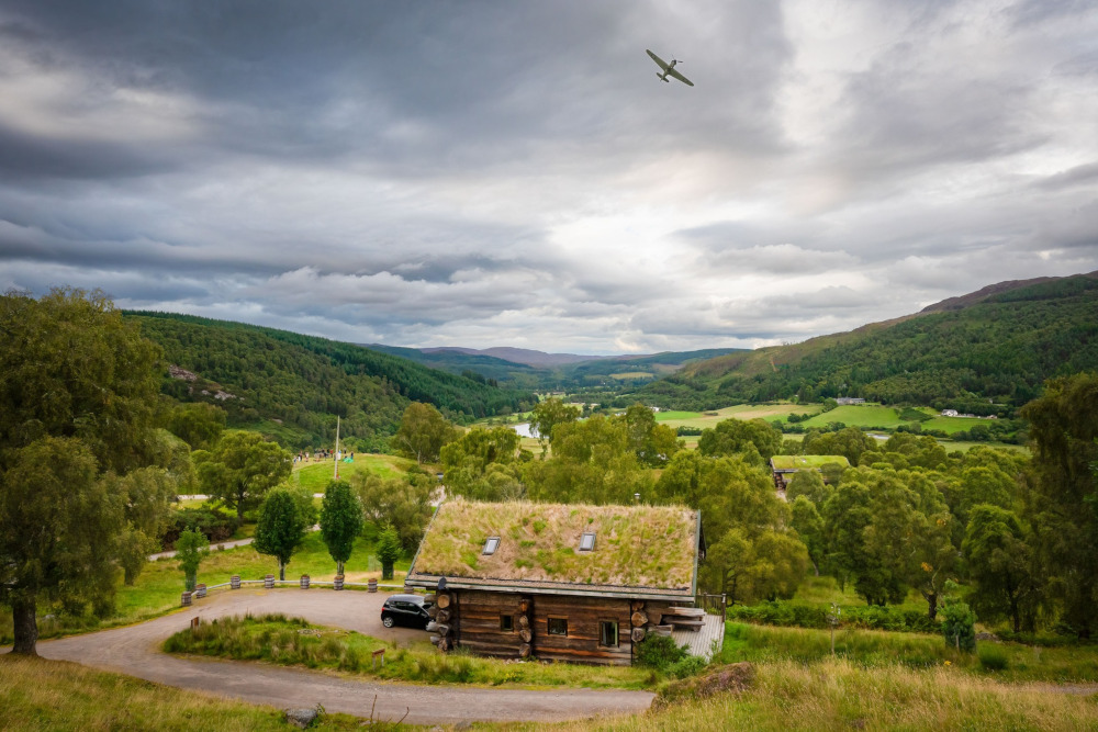 Hurricane aircraft flyover at Eagle Brae