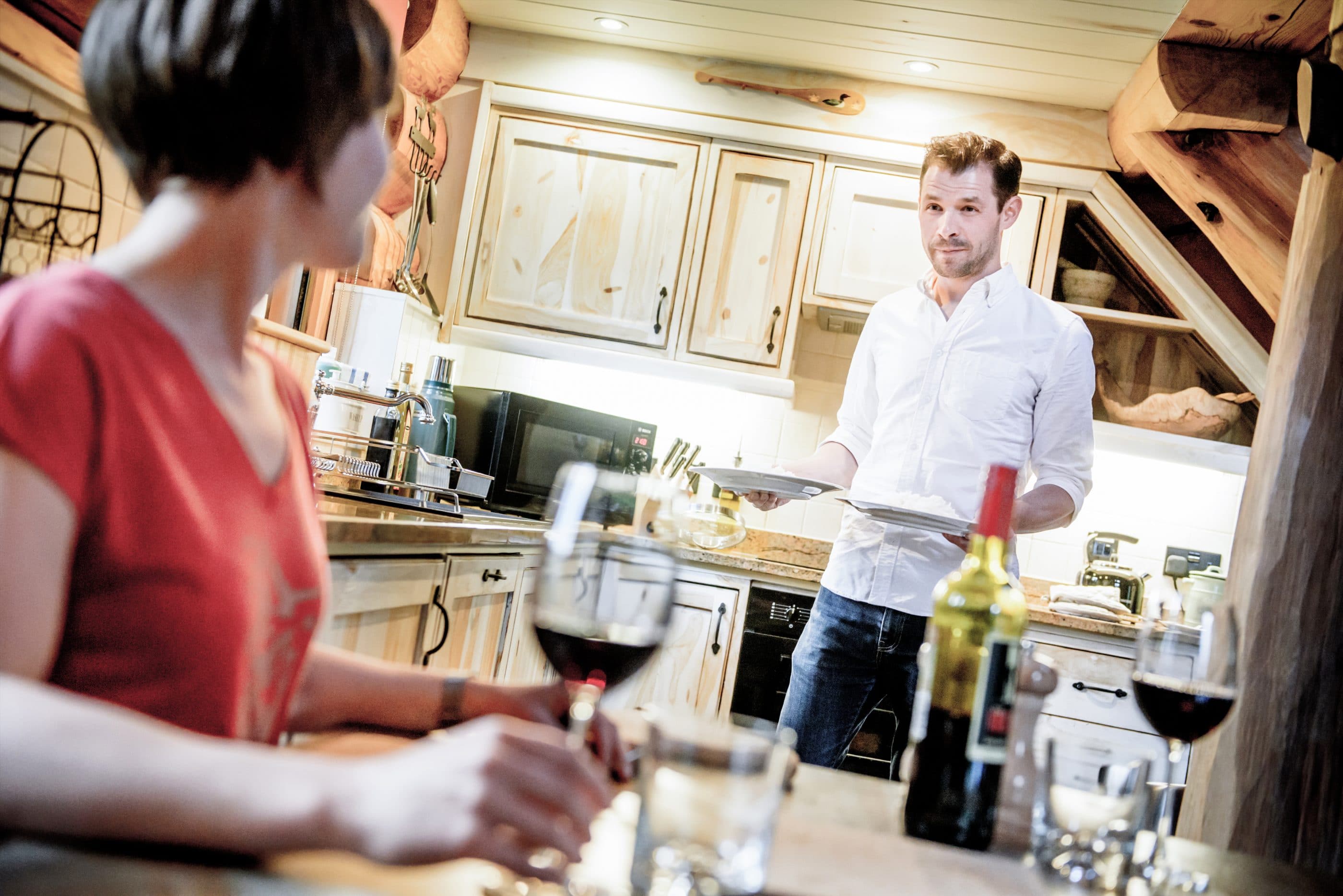 Couple dining a table at Eagle Brae