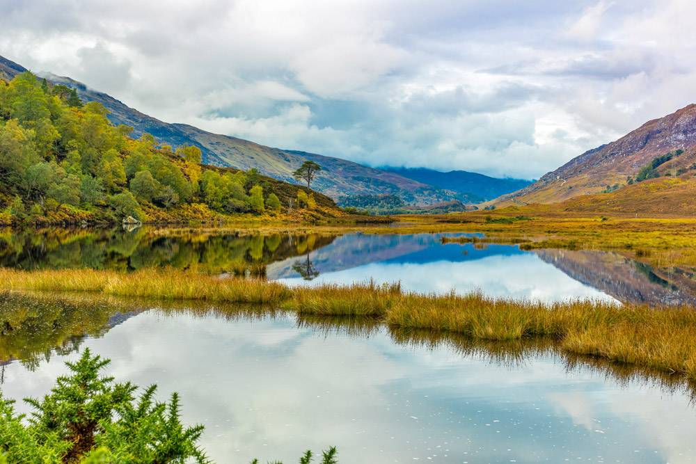 Beautiful views in Glen Strathfarrar in Scotland