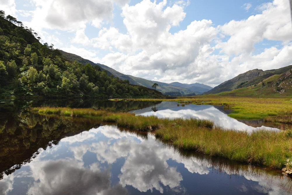 View of Loch Beannacharan in the Scottish Highlands