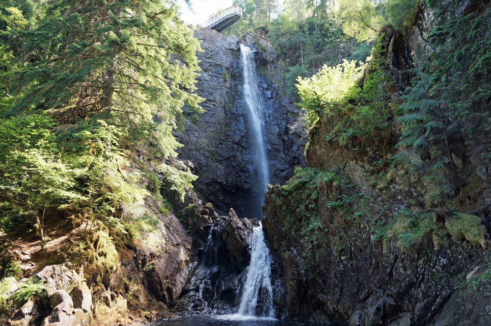 Plodda Falls near Tomich, and Glen Affric