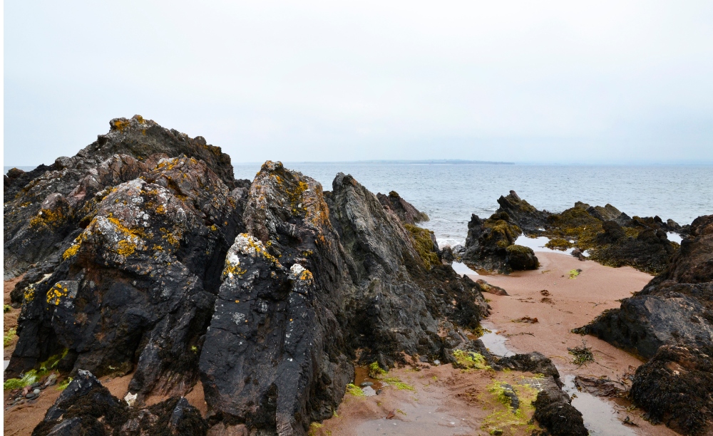 Rocks on the Beach at the village of Rosemarkie