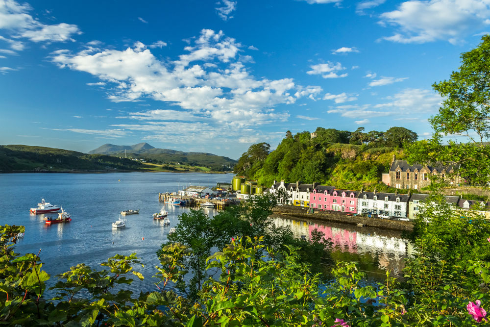 Colourful buildings on the isle of Skye