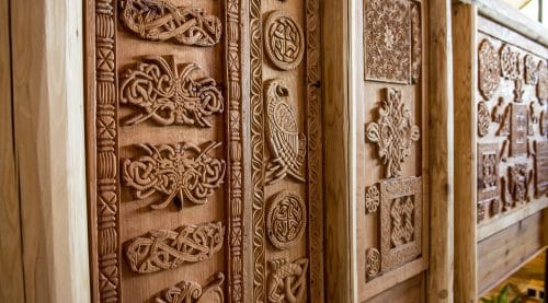 Detailed wooden carvings from lots of cultures