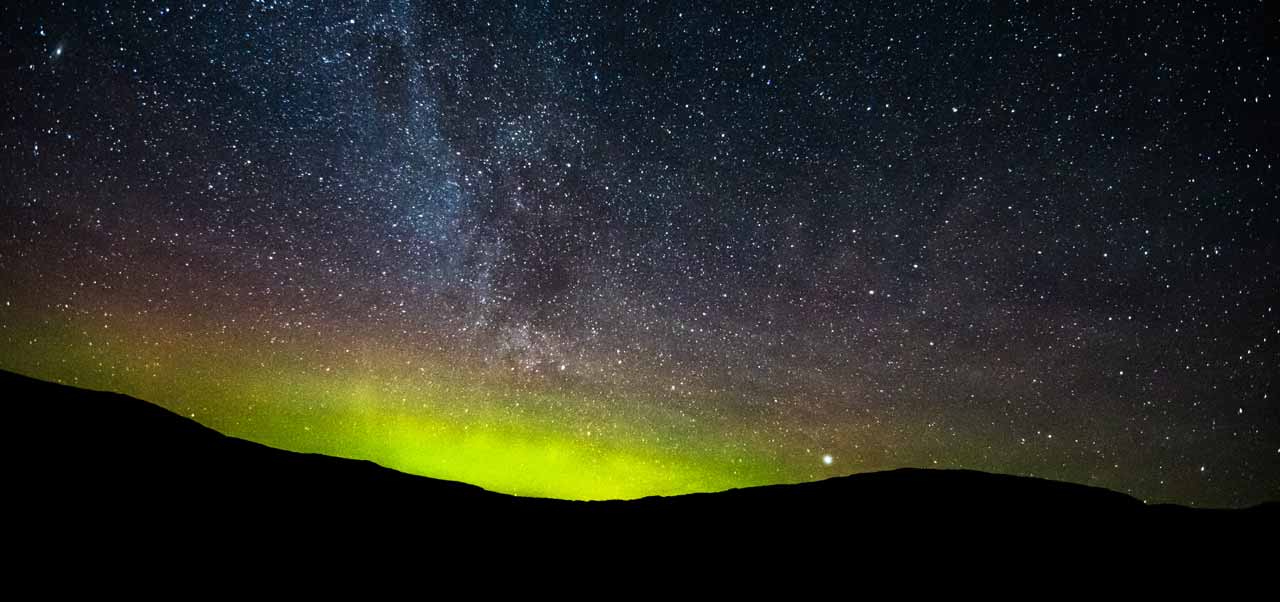 Northern Lights in the Scottish Highlands