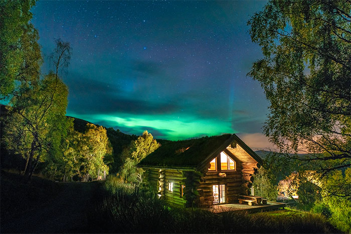 The northern lights over Eagle Brae