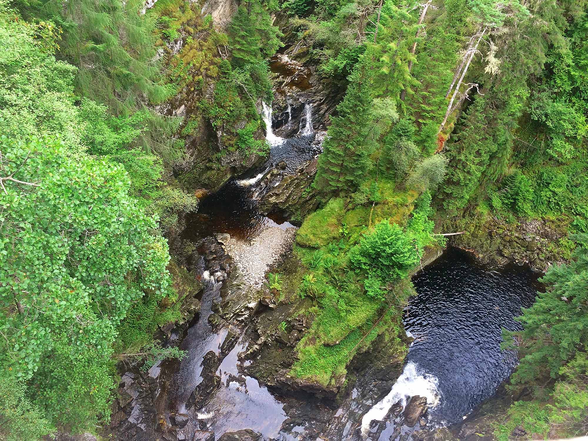 Ariel view of Plodda Falls