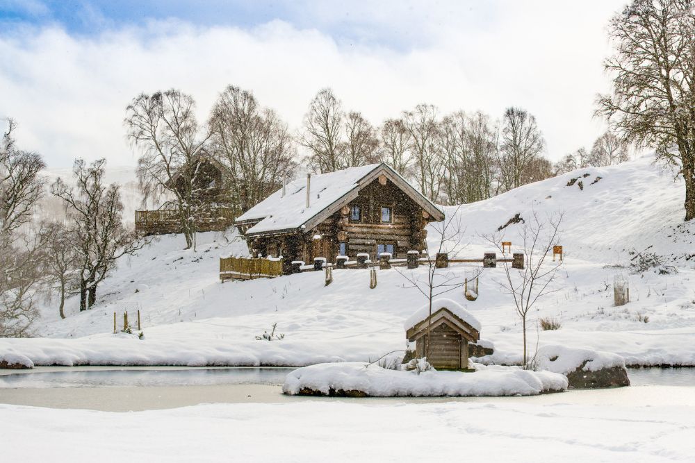 winter at eagle brae covered in a blanket of snow. 